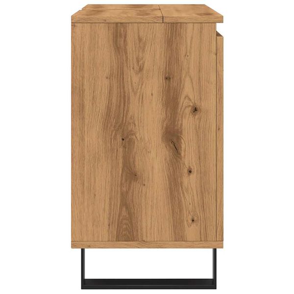 vidaXL Ντουλάπι Μπάνιου Δρυς τεχνίτης 58 x 33 x 60 εκ από Επεξεργ Ξύλο