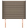 vidaXL Κεφαλάρι με Πτερύγια Taupe 103x16x118/128 εκ. Υφασμάτινο