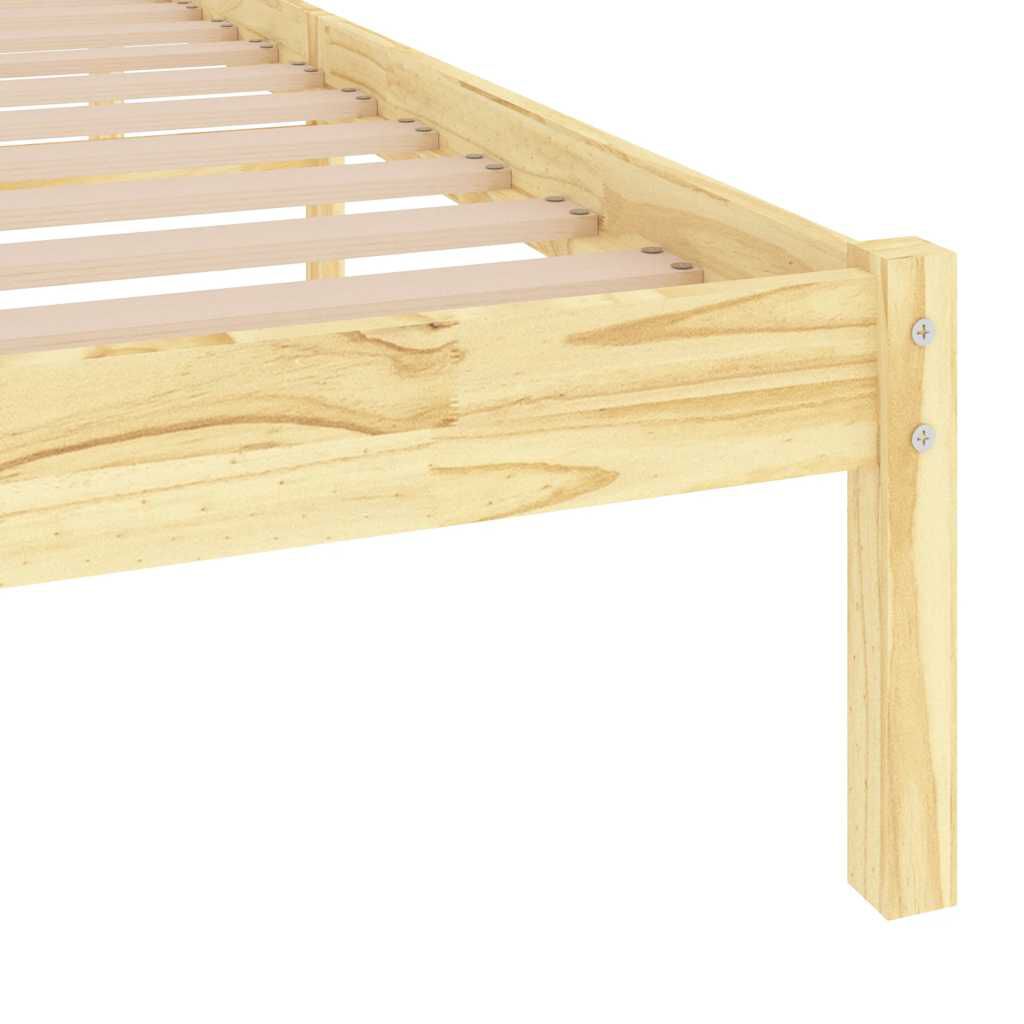 vidaXL Πλαίσιο Κρεβατιού 75 x 190 εκ. από Μασίφ Ξύλο Small Single