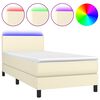 vidaXL &Kappa;&rho;&epsilon;&beta;ά&tau;&iota; Boxspring &mu;&epsilon; &Sigma;&tau;&rho;ώ&mu;&alpha; & LED &Kappa;&rho;&epsilon;&mu; 100x200 &epsilon;&kappa;. &Sigma;&upsilon;&nu;&theta;. &Delta;έ&rho;&mu;&alpha;