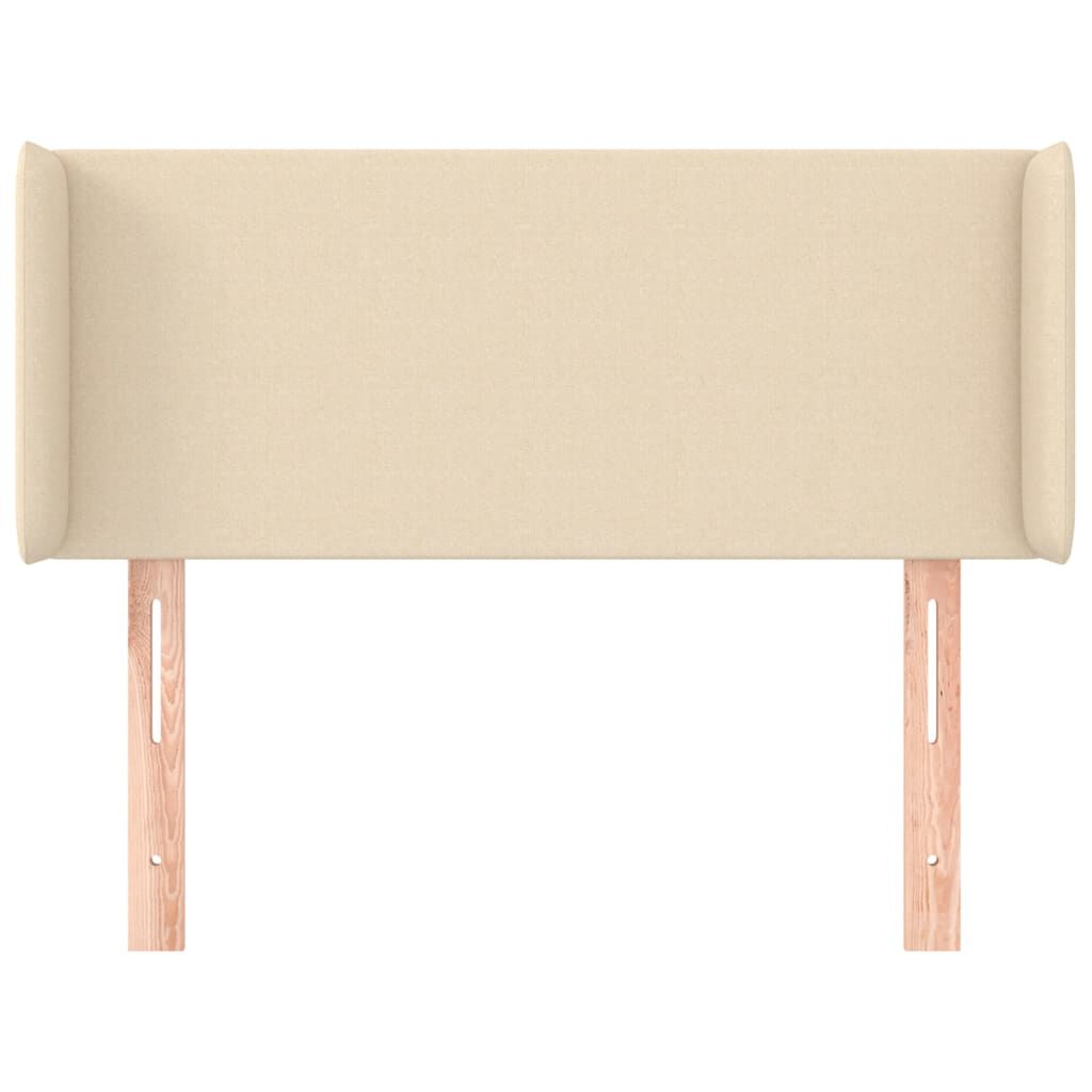 vidaXL Κεφαλάρι με Πτερύγια Κρεμ 83x16x78/88 εκ. Υφασμάτινο