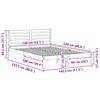vidaXL Σκελετός Κρεβατιού Καφέ 140 x 220 cm Μασίφ ξύλο πεύκου