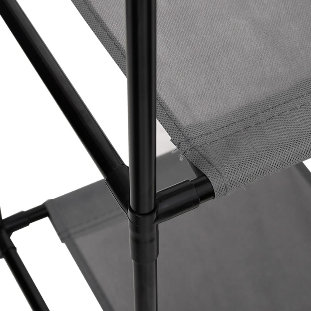 vidaXL Ντουλάπι με 3 Υφασμάτινα Συρτάρια Γκρι 34x34x101 εκ. από Ατσάλι