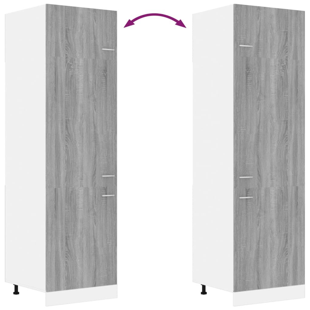 vidaXL Ντουλάπι Ψυγείου Lyon Γκρι sonoma 60x57x207 εκ. Επεξεργ. Ξύλο