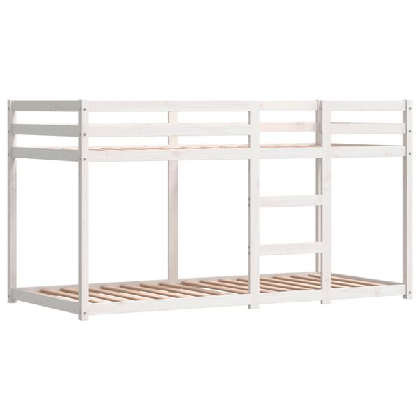 vidaXL Κουκέτα με Κουρτίνες Ροζ 75 x 190 εκ. Μασίφ Ξύλο Πεύκου