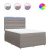 vidaXL &Kappa;&rho;&epsilon;&beta;ά&tau;&iota; Boxspring &mu;&epsilon; &Sigma;&tau;&rho;ώ&mu;&alpha; Taupe 160x200 &epsilon;&kappa;. &Upsilon;&phi;&alpha;&sigma;&mu;ά&tau;&iota;&nu;&omicron;
