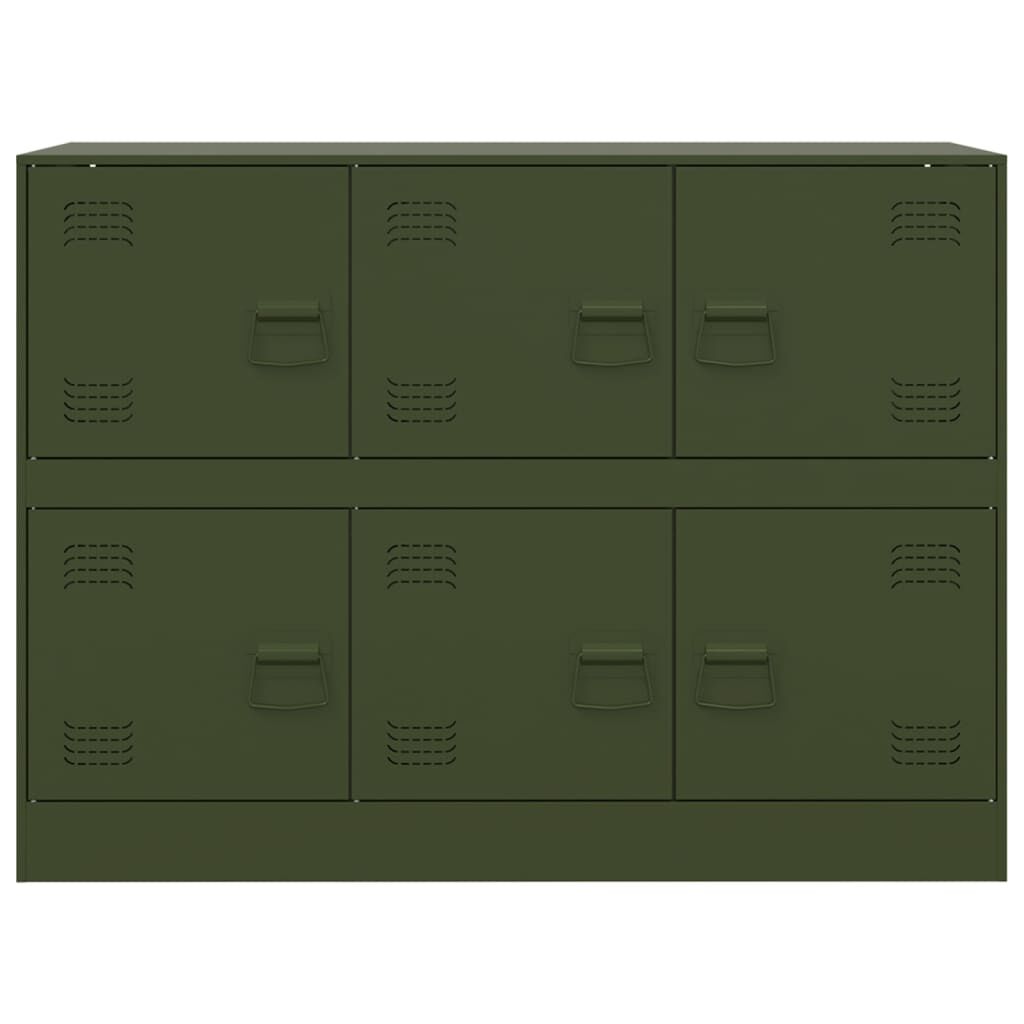 vidaXL Ντουλάπι Πράσινο Λαδί 99x39x73 εκ. από Ατσάλι