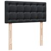 vidaXL Κρεβάτι Boxspring με Στρώμα Μαύρο 100x200εκ.από Συνθετικό Δέρμα