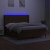 vidaXL &Kappa;&rho;&epsilon;&beta;ά&tau;&iota; Boxspring &mu;&epsilon; &Sigma;&tau;&rho;ώ&mu;&alpha; & LED &Sigma;&kappa;.&Kappa;&alpha;&phi;έ 180x200&epsilon;&kappa;. &Upsilon;&phi;&alpha;&sigma;&mu;ά&tau;&iota;&nu;&omicron;