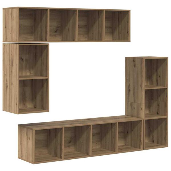 vidaXL Σετ επίπλου τηλεόρασης 4 pcs artisan δρυς 37 x 37 x 142.5 εκ
