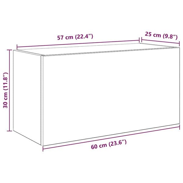 vidaXL Ντουλάπι Μπάνιου Λευκό 60x25x30 εκ. Επεξεργασμένο Ξύλο