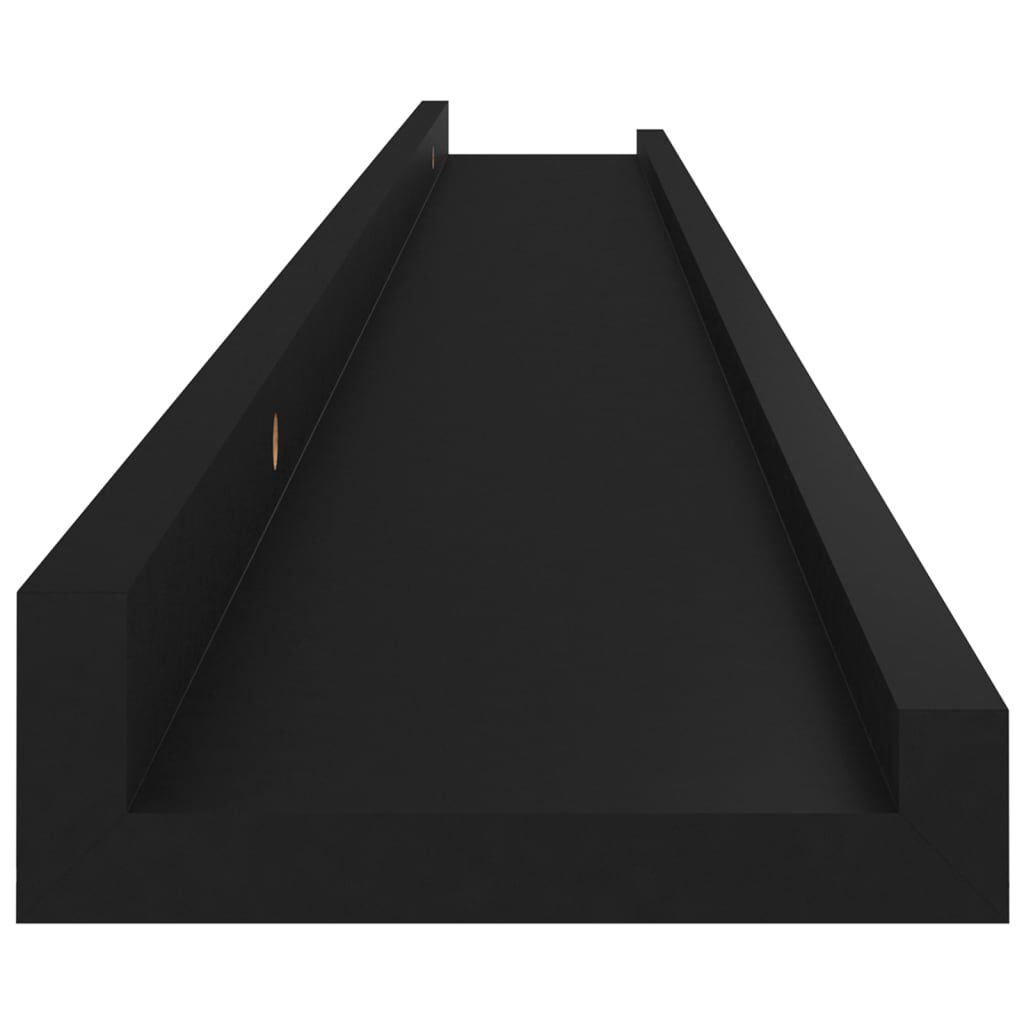 vidaXL Ράφια Τοίχου 2 τεμ. Μαύρα 100 x 9 x 3 εκ.