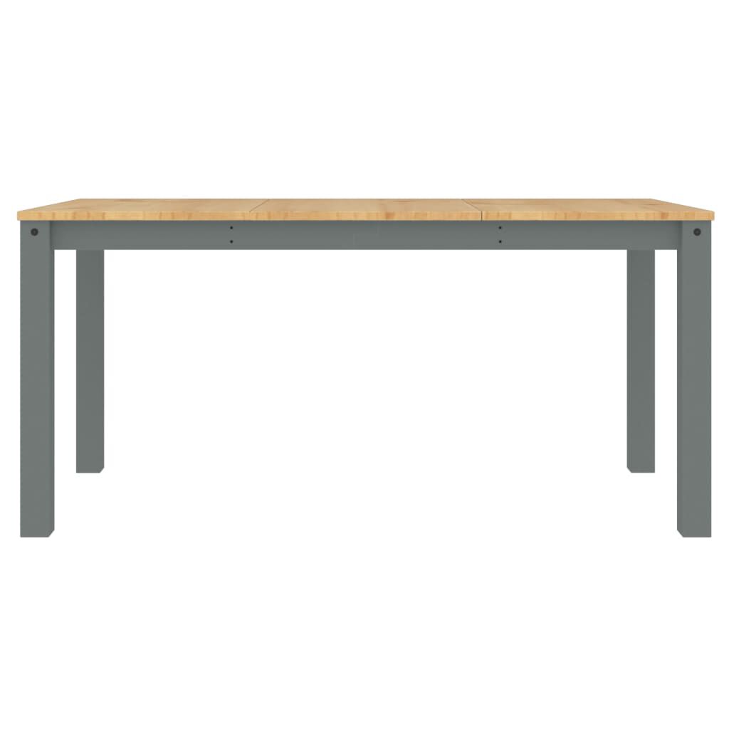 vidaXL Τραπεζαρία Panama Γκρι 160 x 80 x 75 εκ. από Μασίφ Ξύλο Πεύκου