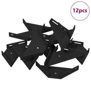 vidaXL &Beta;&rho;&alpha;&chi;ί&omicron;&nu;&alpha;&sigmaf; &Gamma;&omega;&nu;ί&alpha;&sigmaf; 12 &Mu;&alpha;ύ&rho;&omicron; 138,5 x 50,5 x 16 mm &Sigma;ί&delta;&epsilon;&rho;&omicron;