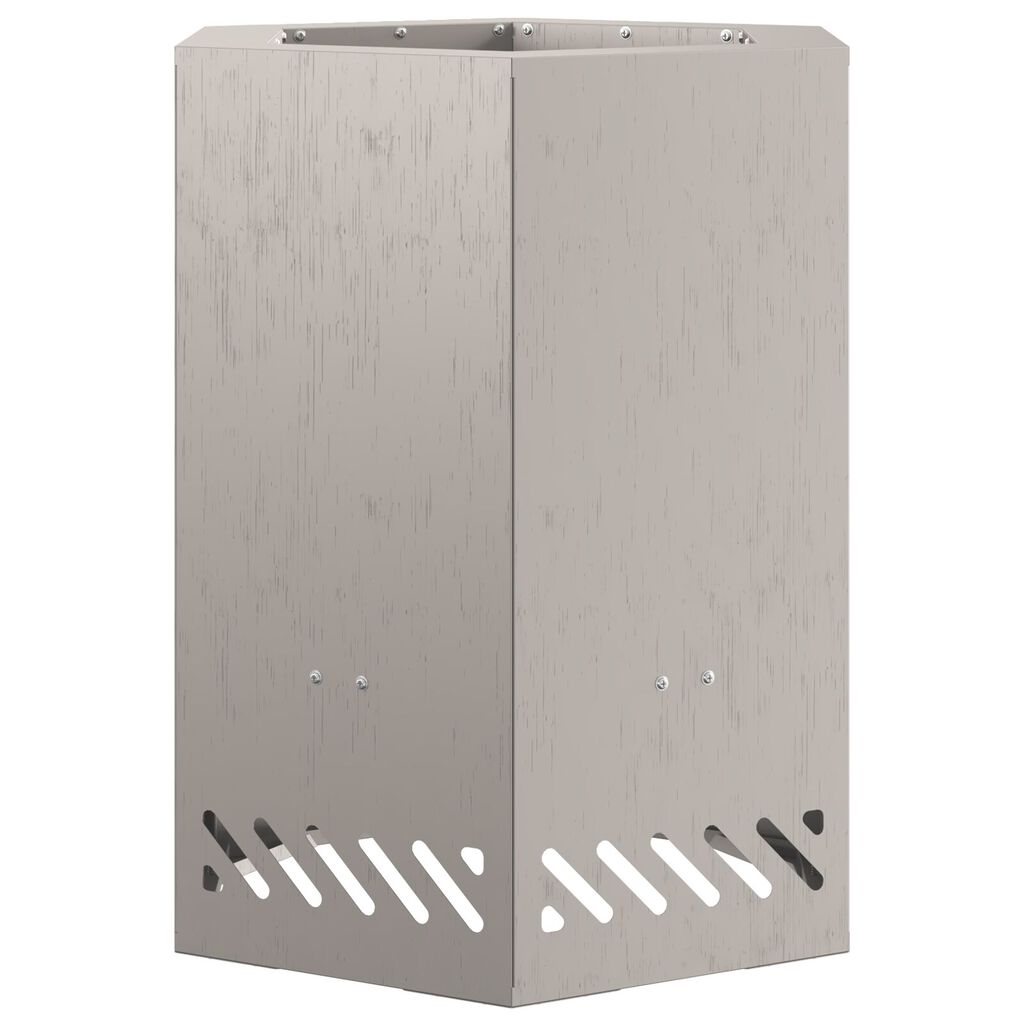 vidaXL Χωρίς Καπνό Φωτιά Πυρκαγιάς Εξαγώνιος 38x38x51 εκ Ανθεκτικός Χάλυβας