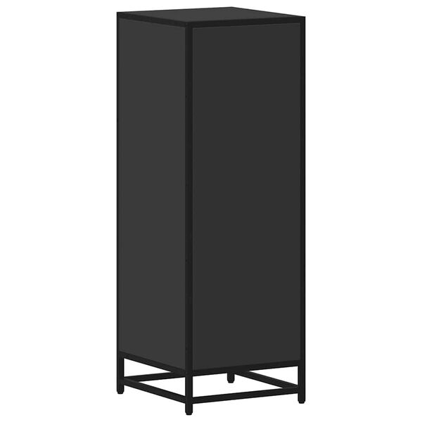 vidaXL Ντουλάπι μπάνιου Μαύρο 35x37,5x100 cm Ξύλινη κατασκευή