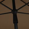 vidaXL Ομπρέλα Κήπου με Ιστό Χρώμα Taupe 210 x 140 εκ.