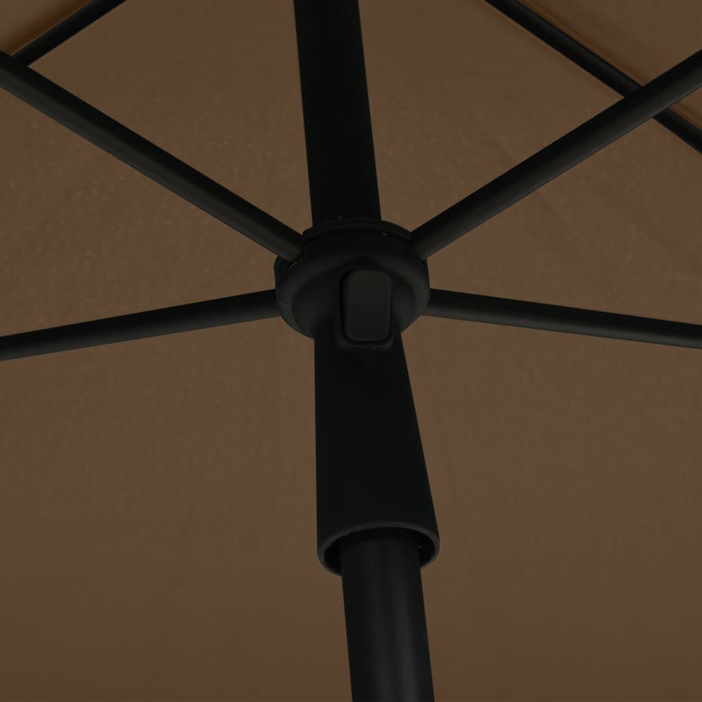 vidaXL Ομπρέλα Κήπου με Ιστό Χρώμα Taupe 210 x 140 εκ.