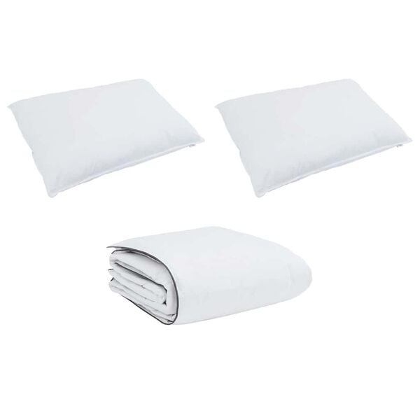 vidaXL Set Παπλώματος Χειμώνα με μαξιλάρι 3 pcs Λευκό 200 x 220 cm