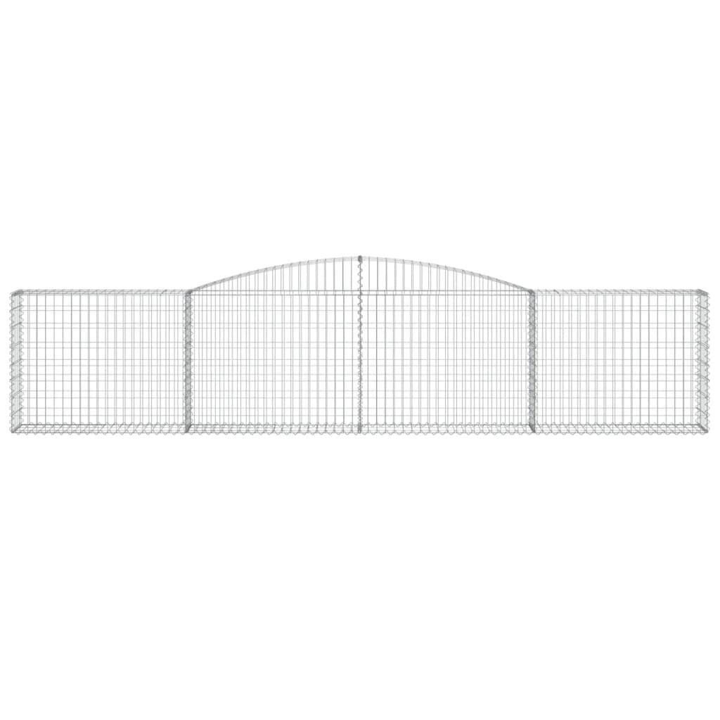 vidaXL Συρματοκιβώτια Τοξωτά 9 τεμ. 400x30x80/100 εκ. Γαλβαν. Ατσάλι