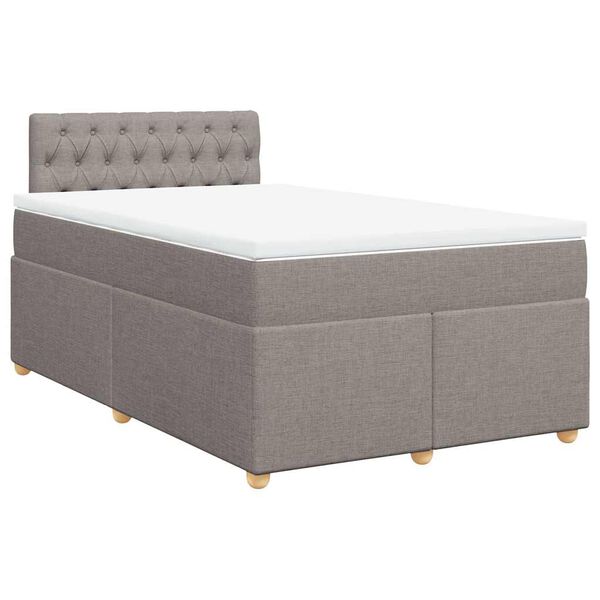 vidaXL &Kappa;&rho;&epsilon;&beta;ά&tau;&iota; Boxspring &mu;&epsilon; &Sigma;&tau;&rho;ώ&mu;&alpha; Taupe 120x190 &epsilon;&kappa;. &Upsilon;&phi;&alpha;&sigma;&mu;ά&tau;&iota;&nu;&omicron;