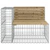 vidaXL Παγκάκι Κήπου Συρματοκιβώτιο 184x71x65,5 εκ. Εμποτ. Ξύλο Πεύκου