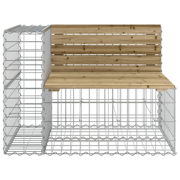 vidaXL Παγκάκι Κήπου Συρματοκιβώτιο 184x71x65,5 εκ. Εμποτ. Ξύλο Πεύκου