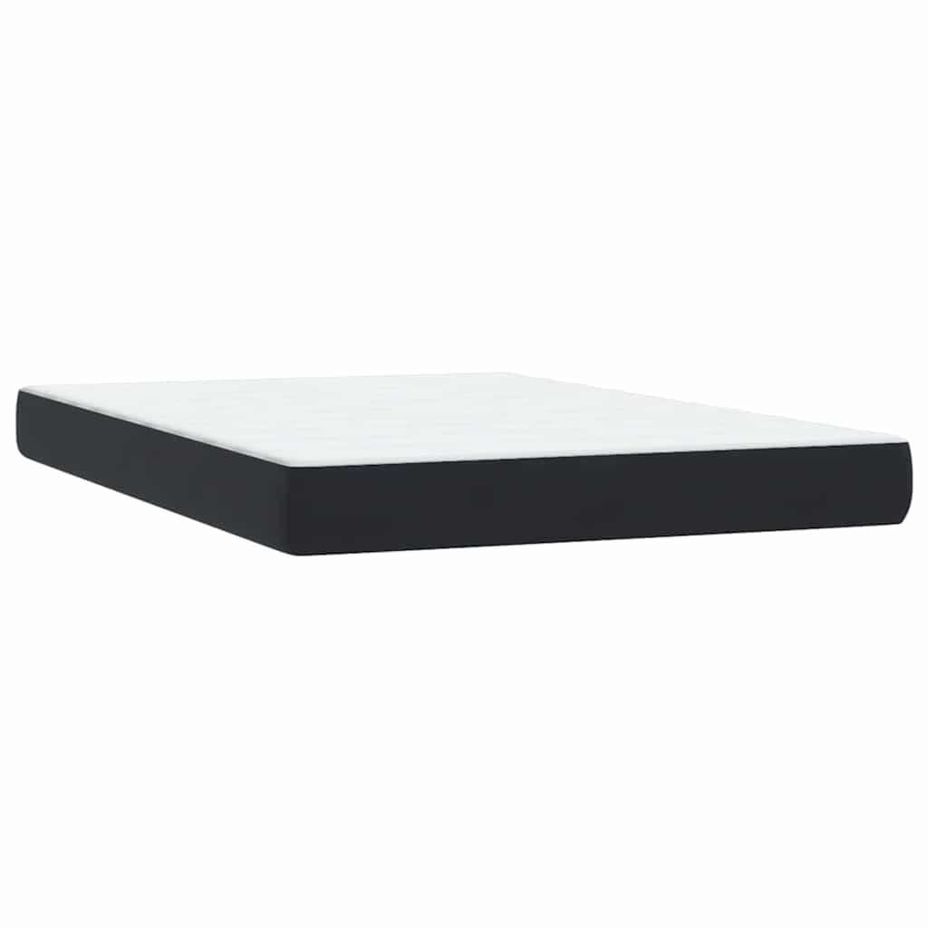 vidaXL Box Spring Κρεβάτι με στρώμα Μαύρο 160x220 cm Βελούδινο