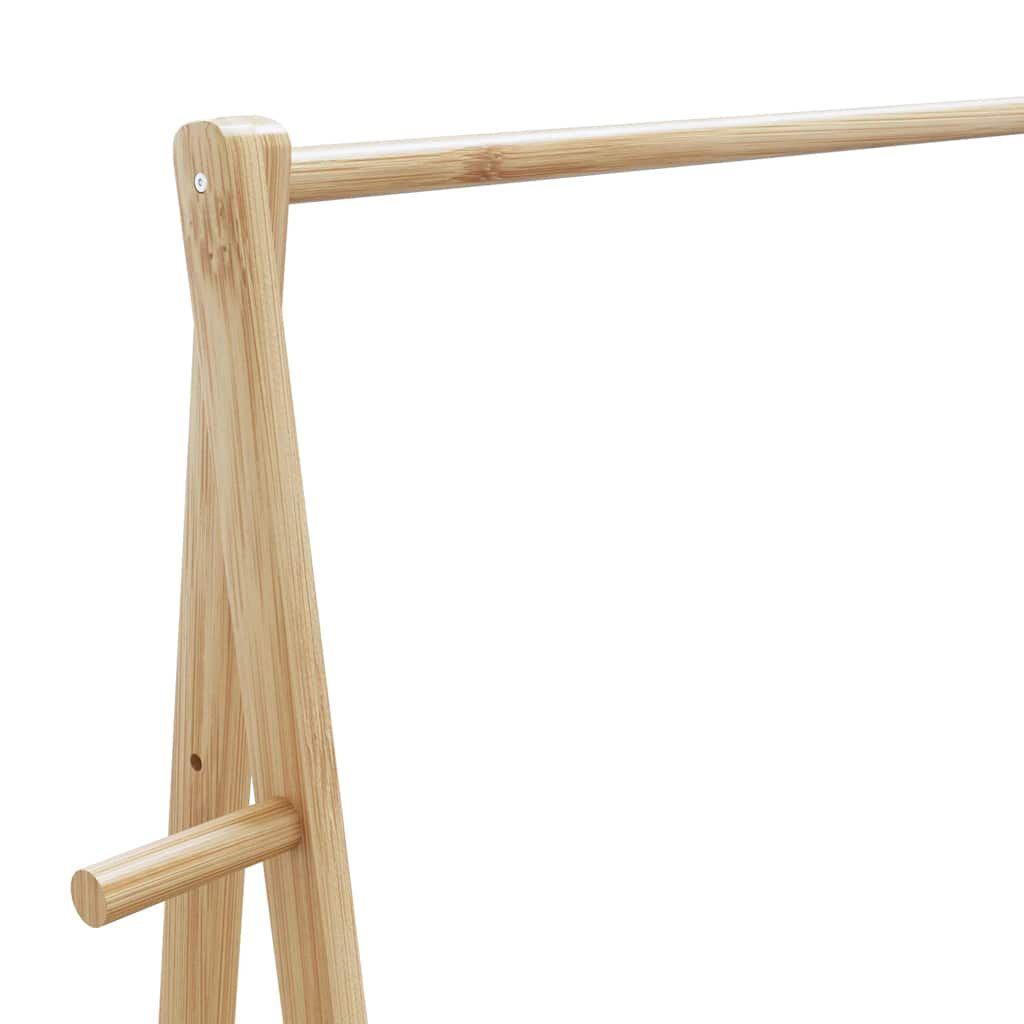 vidaXL Ράφι ρούχων με ράφια και ρόδες 96x45,5x155,5 cm Μπαμπού