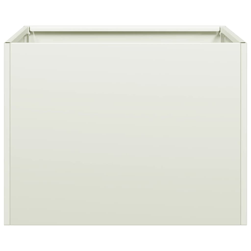 vidaXL Ζαρντινιέρα Λευκή 40x40x30 εκ. από Χάλυβα