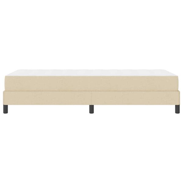 vidaXL Κρεβάτι με ελατήρια με στρώμα Κρεμ 90 x 200 cm ύφασμα