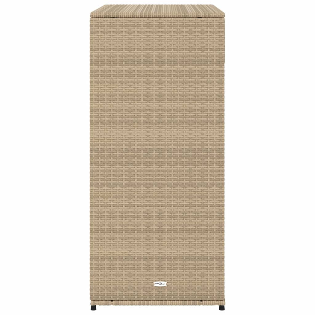 vidaXL Ντουλάπι Αποθήκευσης Κήπου Beige 105x55x113 εκ. Συνθετικό Ρατάν