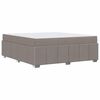 vidaXL Σκελετός Κρεβατιού με στρώμα Taupe 180 x 200 cm ύφασμα