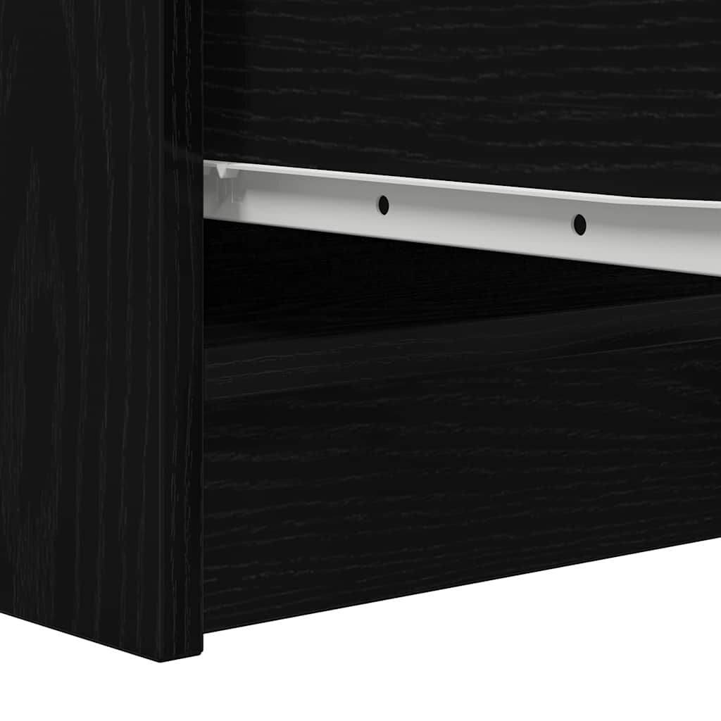 vidaXL Sideboard Μαύρη βελανιδιά 29,5x34x76 cm Κατασκευασμένο ξύλο