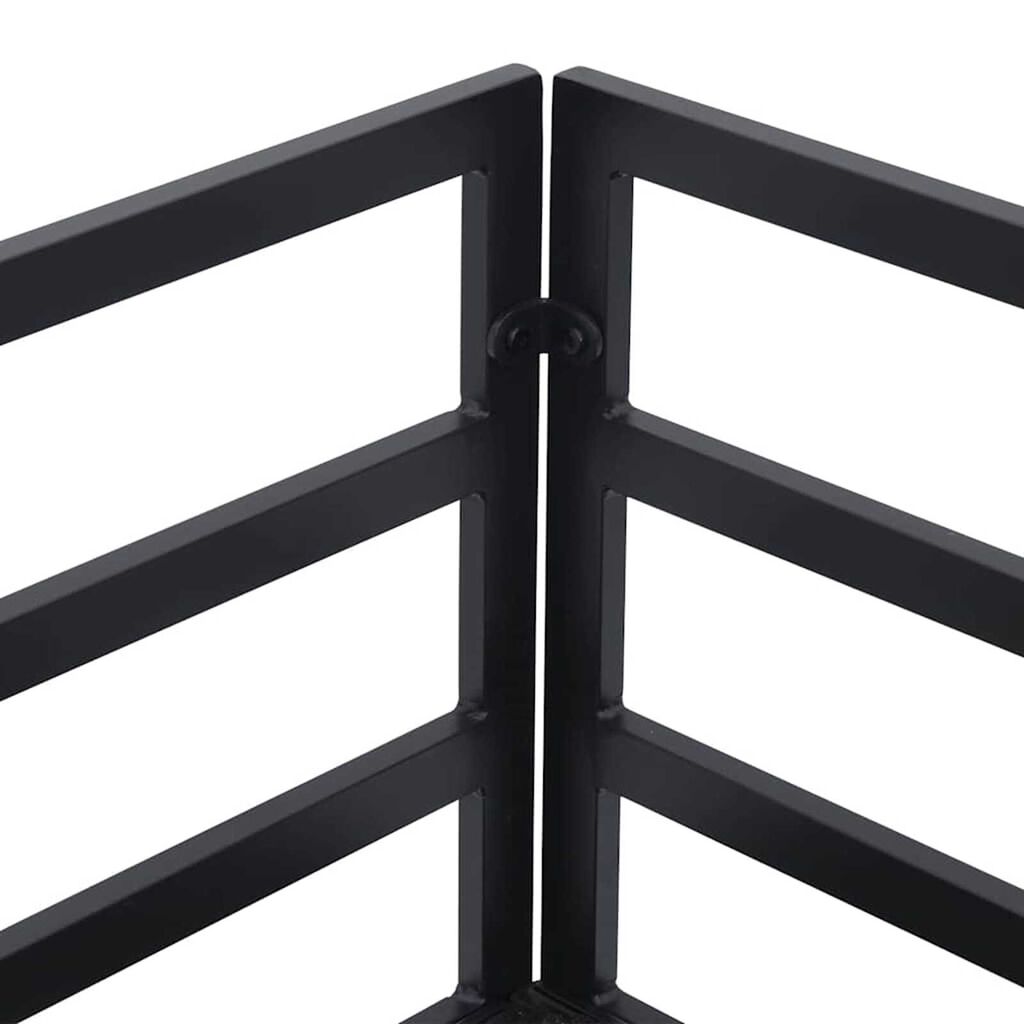 vidaXL Σετ Καναπέ Κήπου 7 pcs Μαύρο 283 x 143 x 71 εκ Αλουμίνιο