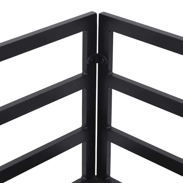 vidaXL Σετ Καναπέ Κήπου 7 pcs Μαύρο 283 x 143 x 71 εκ Αλουμίνιο