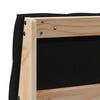 vidaXL Ταπετσαρισμένο κεφαλάρι Μαύρο 120 cm Στερεά ξυλεία πεύκου