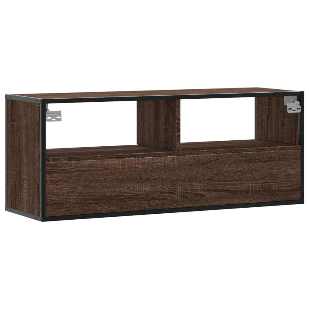vidaXL Έπιπλο Τηλεόρασης Καφέ Δρυς 100x31x39,5 εκ. Επεξεργασμένο Ξύλο