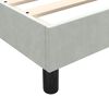 vidaXL Κρεβάτι Boxspring με Στρώμα Ανοιχτό Γκρι 140x220 εκ. Βελούδινο