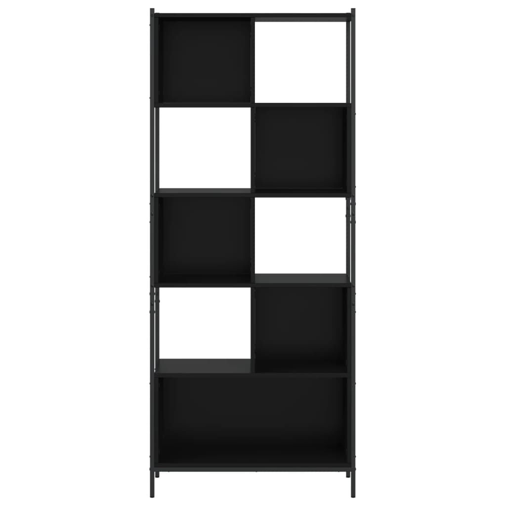 vidaXL Βιβλιοθήκη Μαύρη 72 x 28 x 172 εκ. από Επεξεργασμένο Ξύλο