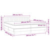 vidaXL Κρεβάτι Boxspring με Στρώμα Μαύρο 200x200 εκ. Υφασμάτινο