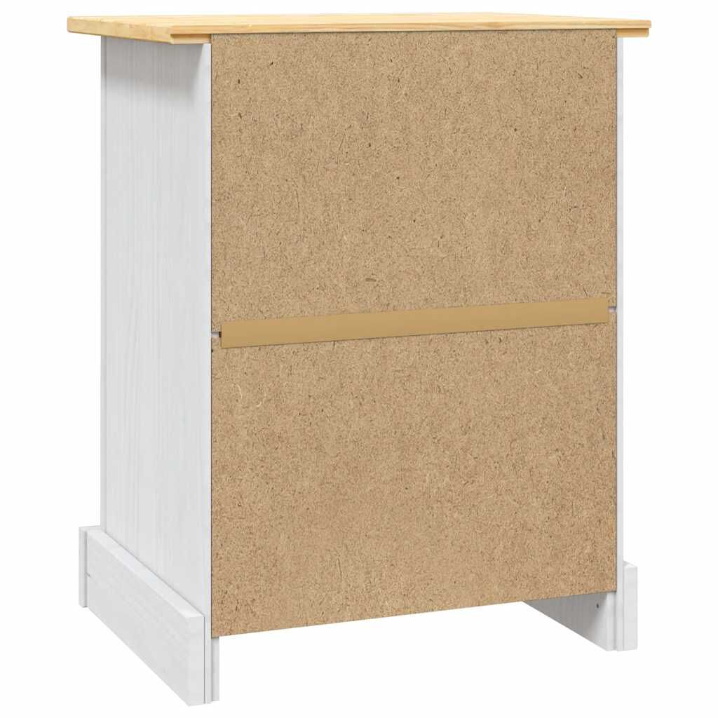 vidaXL Κομοδίνο Μεξικάνικο Στιλ Corona Λευκό 53x39x67 εκ. Ξύλο Πεύκου