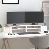 vidaXL Βάση Οθόνης Λευκή 100x27,5x15 εκ. από Μασίφ Ξύλο Πεύκου