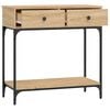 vidaXL Τραπέζι Κονσόλα Sonoma Δρυς 75x34,5x75 εκ. Επεξεργασμένο Ξύλο