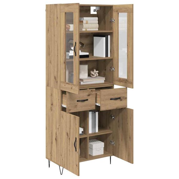 vidaXL Highboard Artisan Oak 69,5 x 34 x 90 &epsilon;&kappa;. &Epsilon;&pi;&epsilon;&xi;&epsilon;&rho;&gamma;&alpha;&sigma;&mu;έ&nu;&omicron; &xi;ύ&lambda;&omicron;