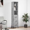 vidaXL Ντουλάπι Γκρι Σκυροδέματος 34,5x34x180 εκ. Επεξεργασμένο Ξύλο