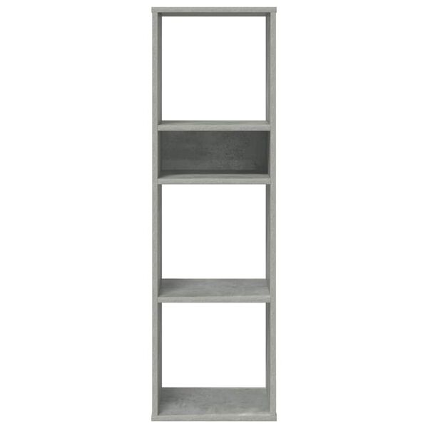 vidaXL Βιβλιοθήκη Γκρι του Σκυροδέματος 34x31x112 εκ. από Μοριοσανίδα