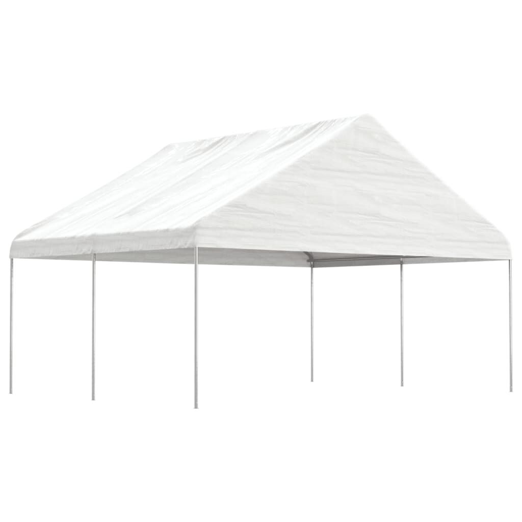 vidaXL Κιόσκι με Τέντα Λευκό 4,46 x 5,88 x 3,75 μ. από Πολυαιθυλένιο