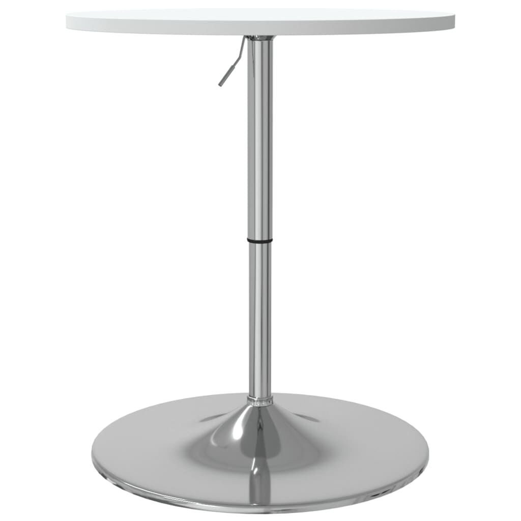 vidaXL Τραπέζι Μπαρ Λευκό 60x60x90 εκ. Επ. Ξύλο / Επιχρωμιωμένο Ατσάλι