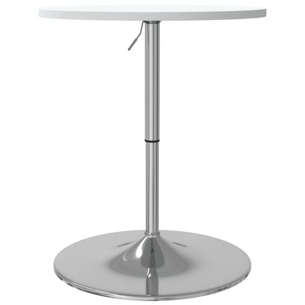vidaXL Τραπέζι Μπαρ Λευκό 60x60x90 εκ. Επ. Ξύλο / Επιχρωμιωμένο Ατσάλι